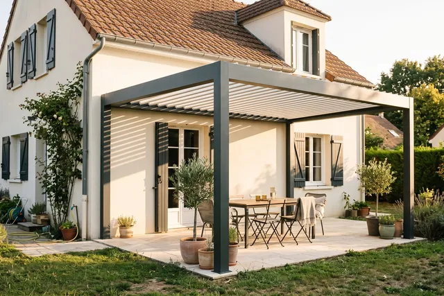 Photo d'illustration : Pergola bioclimatique